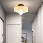 Scandinavian Modern Round Plate Iron Glass 1-Light Wall Sconce Lamp
