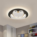 Lumendat Modern Art Deco Kids Aluminum Acrylic Penguin Panda Lion Sheep Round LED Flush Mount Ceiling Light For Bedroom Lumendat