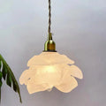 French Vintage Petal Glass 1-light LED Pendant Light Lumendat