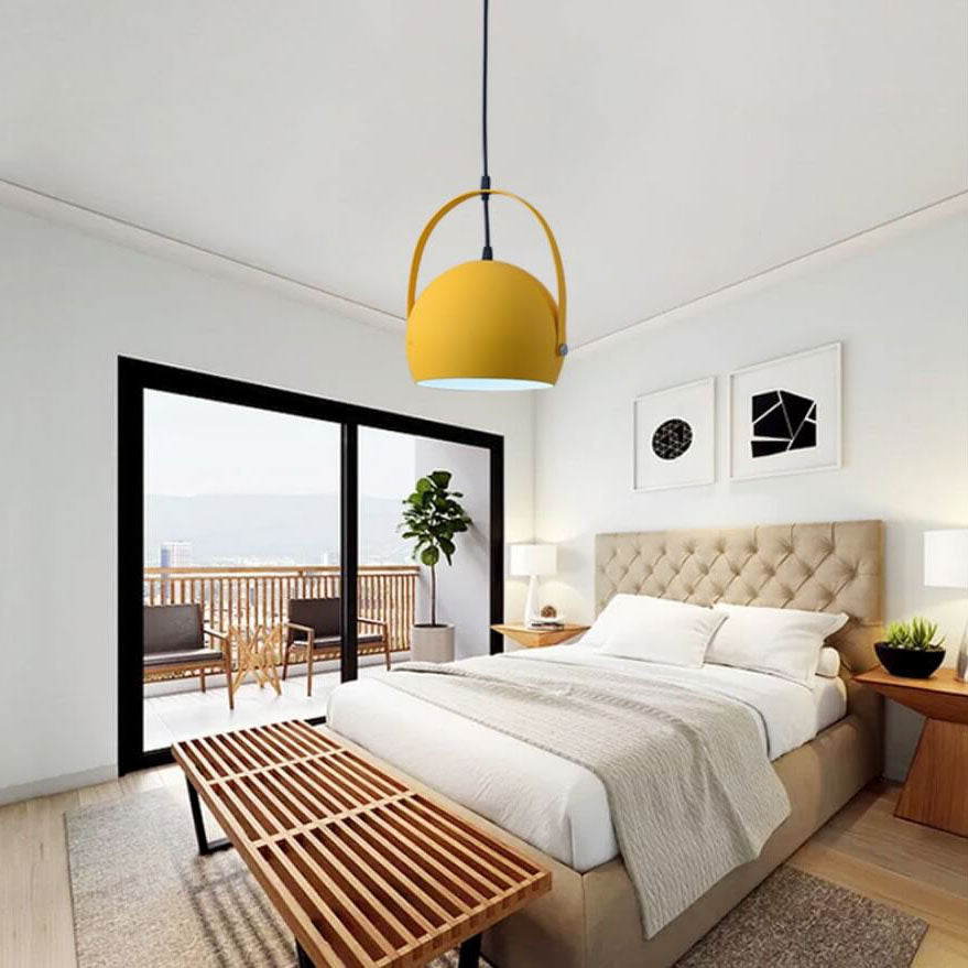 Nordic Macaron Aluminum Semicircle 1-light Pendant Light