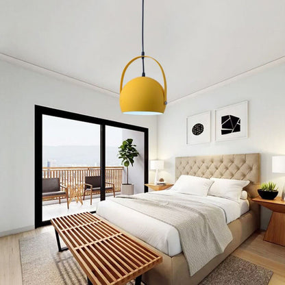 Nordic Macaron Aluminum Semicircle 1-light Pendant Light