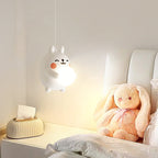 Lumendat Modern Art Deco Kids Iron Acrylic Rabbit LED Pendant Light For Bedroom Lumendat