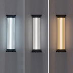 Modern Minimalist Waterproof Striped Rectangle Stainless Steel Acrylic Wall Sconce Lamp For Outdoor Patio