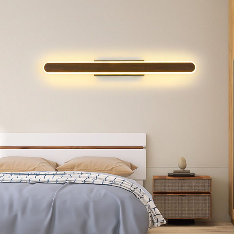 Scandinavian Modern Minimalist Wood LED Vanity Light Wall Sconce Lamp Lumendat