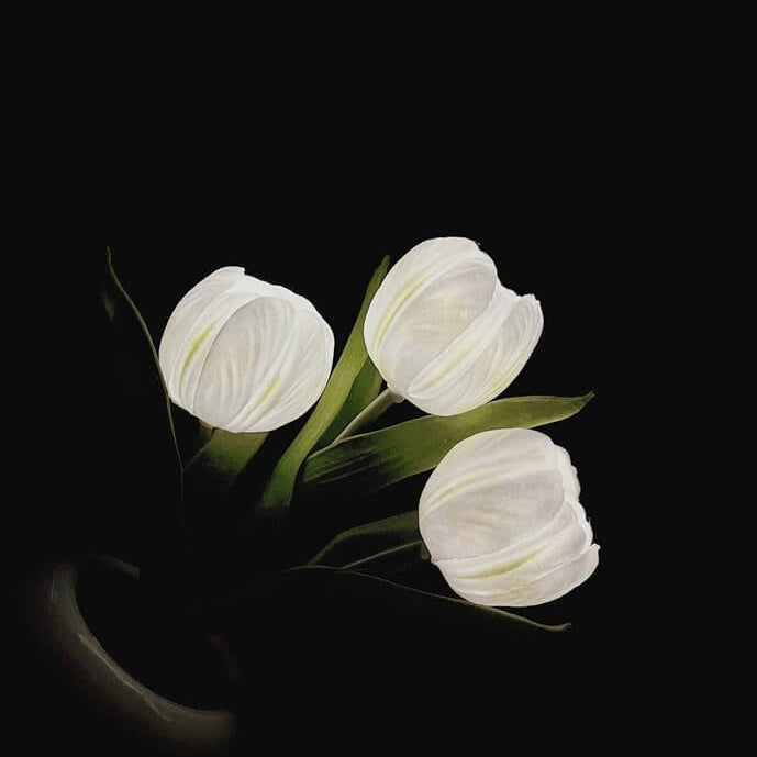 Tulip Simulation Bouquet Ceramic Flower Pot LED Night Light Table Lamp Lumendat