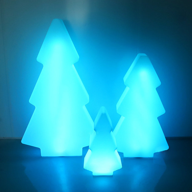 Modern Art Deco Waterproof Solar Rechargeable PE Christmas Tree LED RGB Landscape Lighting Outdoor Light For Garden Lumendat