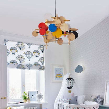 Nordic Creative Round Building Blocks Acrylic Iron 1-light Pendant Light