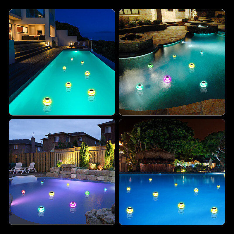 Modern Round Outdoor Waterproof Solar LED Water Drift Light Lumendat