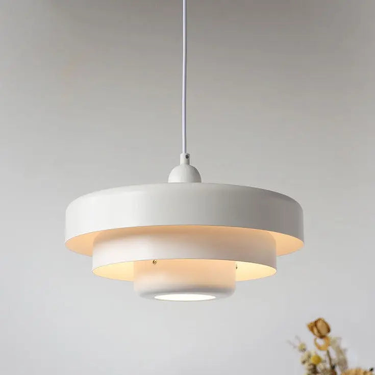 Nordic Vintage Multi-layered Round Metal 1-light Pendant Light Lumendat