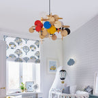 Contemporary Creative Round Building Blocks Acrylic Iron 1-Light Pendant Light For Living Room Lumendat