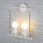 Lumendat Contemporary Creative Iron Children's Ball 2-Light Wall Sconce Lamp For Bedroom Lumendat