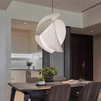 Contemporary Scandinavian Irregular Sail Fabric 3-light Pendant Light for Living Room BulbSquare