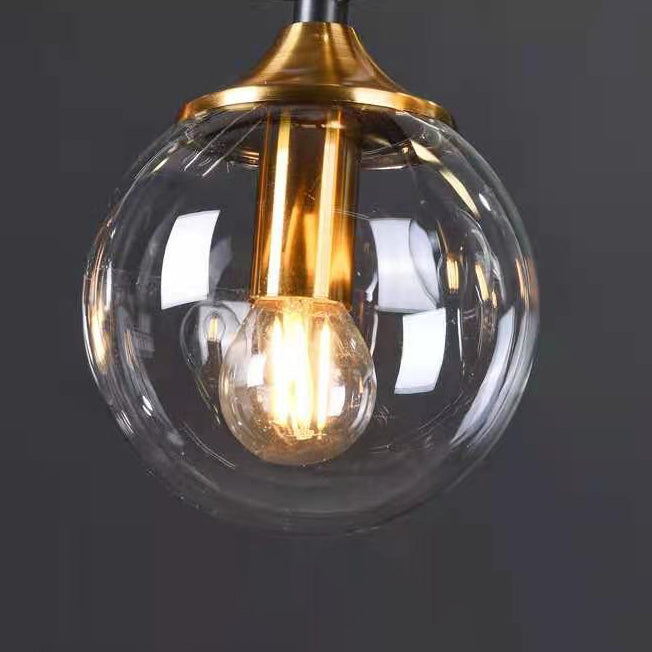 Contemporary Creative Resin Bird Glass Ball Shade 4-light Island Light Chandelier for Living Room