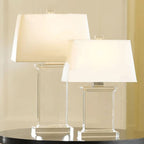 Modern Fabric Lampshade Crystal Base 1-Light Table Lamp Lumendat