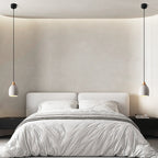 Traditional Japanese Cement Solid Wood Circle 1-light Pendant Light for Dining Room BulbSquare