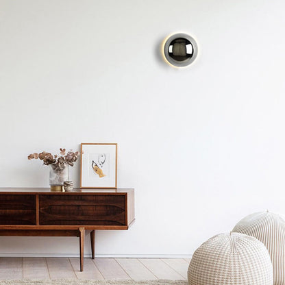 Modern Simplicity Meteorite Semicircle Metal LED Wall Sconce Lamp For Bedroom