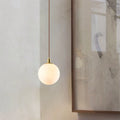 Contemporary Nordic Minimalist White Orb 1-Light Pendant Light For Bedroom Lumendat