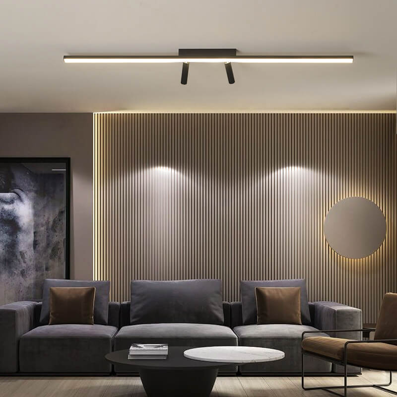 Nordic Minimalist Acrylic Long Strip Track Spotlight LED Flush Mount Ceiling Light Lumendat