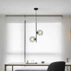 Nordic Minimalist Glass Ball Branch 2-light Chandelier BulbSquare