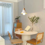 Nordic Minimalist Macaron Wood Cement 1-light Pendant Light Lumendat