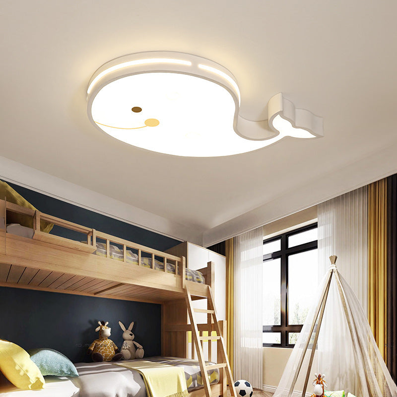 Lumendat Contemporary Creative Cartoon Whale Acrylic LED Kids Flush Mount Ceiling Light For Bedroom Lumendat