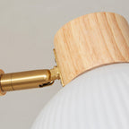 Traditional Japanese Wabi-sabi Rubberwood Hardware Glass 3/6/8-Light Flush Mount Lighting For Living Room Lumendat