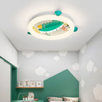 Lumendat Contemporary Creative Kids Round Dinosaur Iron Acrylic Plastic LED Ceiling Light For Bedroom Lumendat