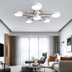 Contemporary Scandinavian Round Molecule Branch Design LED Semi-Flush Mount Ceiling Light For Living Room Lumendat