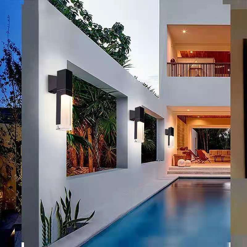 Outdoor Modern Waterproof Rectangular Column LED Wall Sconce Lamp Lumendat