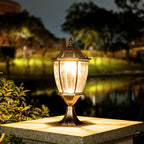 Outdoor Solar Waterproof Aluminum Glass 1-Light Lawn Landscape Light Lumendat