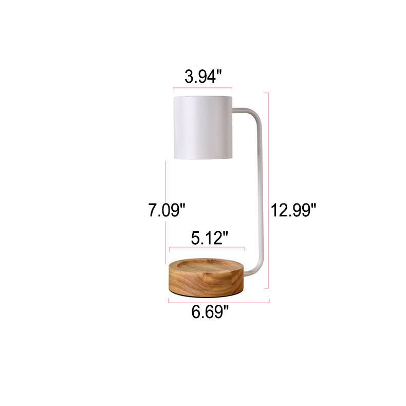 Japanese Minimalist Wood Timing Dimming 1-Light Melting Wax Table Lamp Lumendat