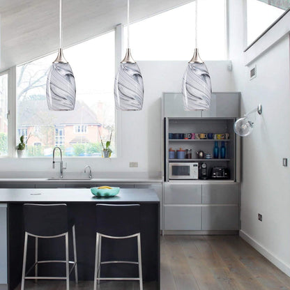Modern Light Luxury Simple Marble Long Barrel 1-light Pendant Light