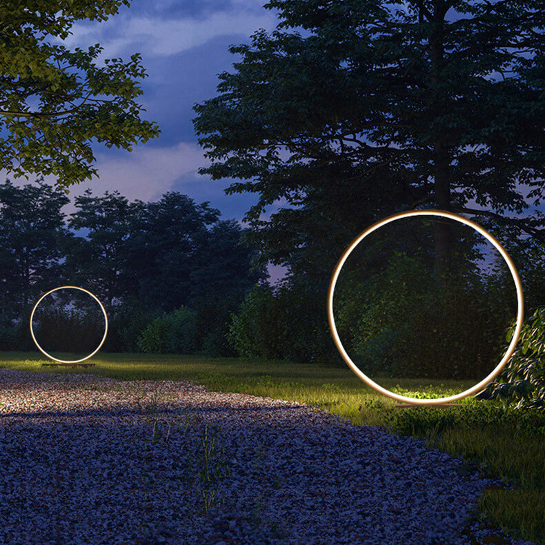 Outdoor Waterproof Acrylic Lampshade Aluminum Ring Design LED Lawn Light Lumendat