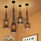 Contemporary Industrial Cage Iron Fabric 1-light Pendant Light for Living Room BulbSquare