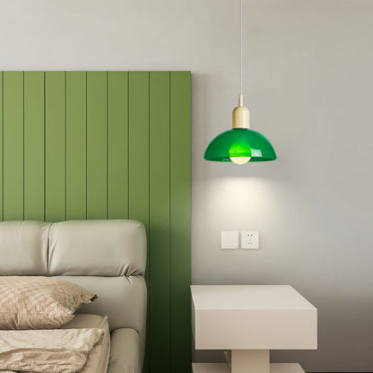 Modern Minimalist Glass Hemisphere 1-light Pendant Light