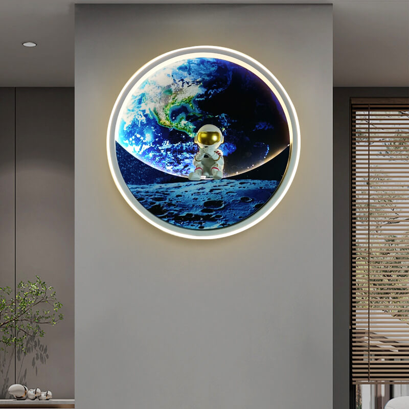 Lumendat Modern Creative Children's Wrought Iron Imitation Moon LED Wall Sconce Lamp Lumendat