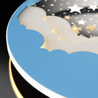 Lumendat Contemporary Creative Cartoon Stars Moon Acrylic LED Kids Flush Mount Ceiling Light For Living Room Lumendat