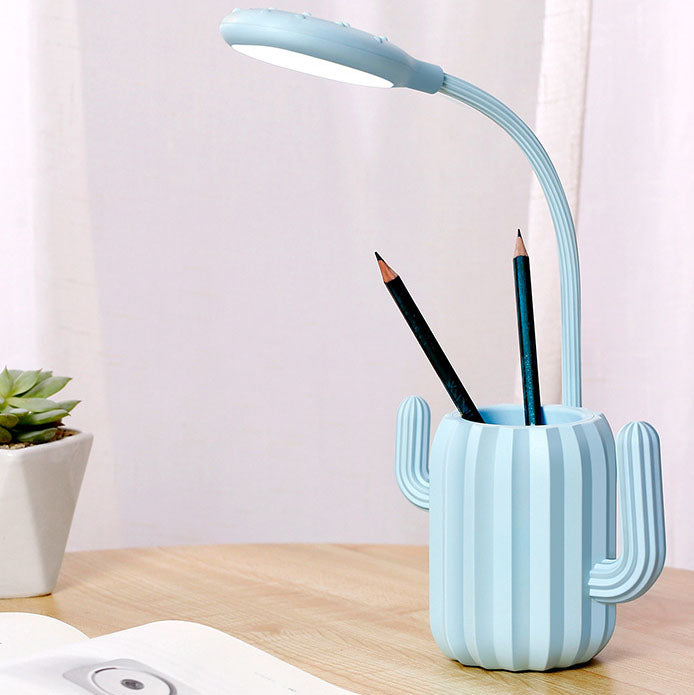 Lumendat Modern Children's Plastic Cactus Pencil Eye Protection USB LED Table Lamp Lumendat