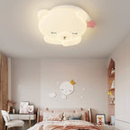 Lumendat Modern Art Deco Kids Iron PE Bear LED Flush Mount Ceiling Light For Bedroom Lumendat