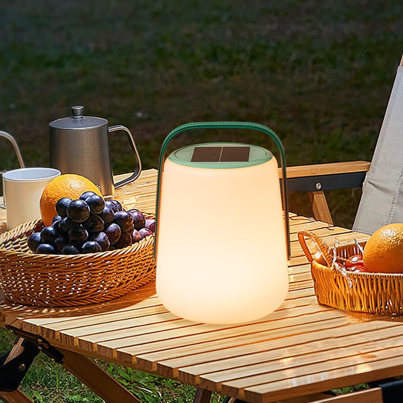 Modern Minimalist Solar Waterproof Leather PE Cylinder Striped Lantern Portable LED Landscape Lighting Outdoor Light For Outdoor Patio Lumendat