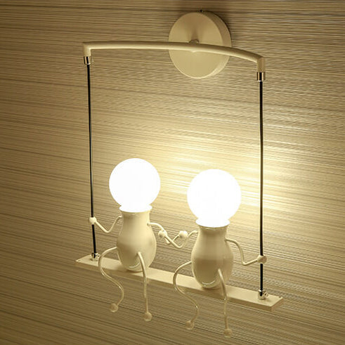 Lumendat Contemporary Creative Iron Children's Ball 2-Light Wall Sconce Lamp For Bedroom Lumendat