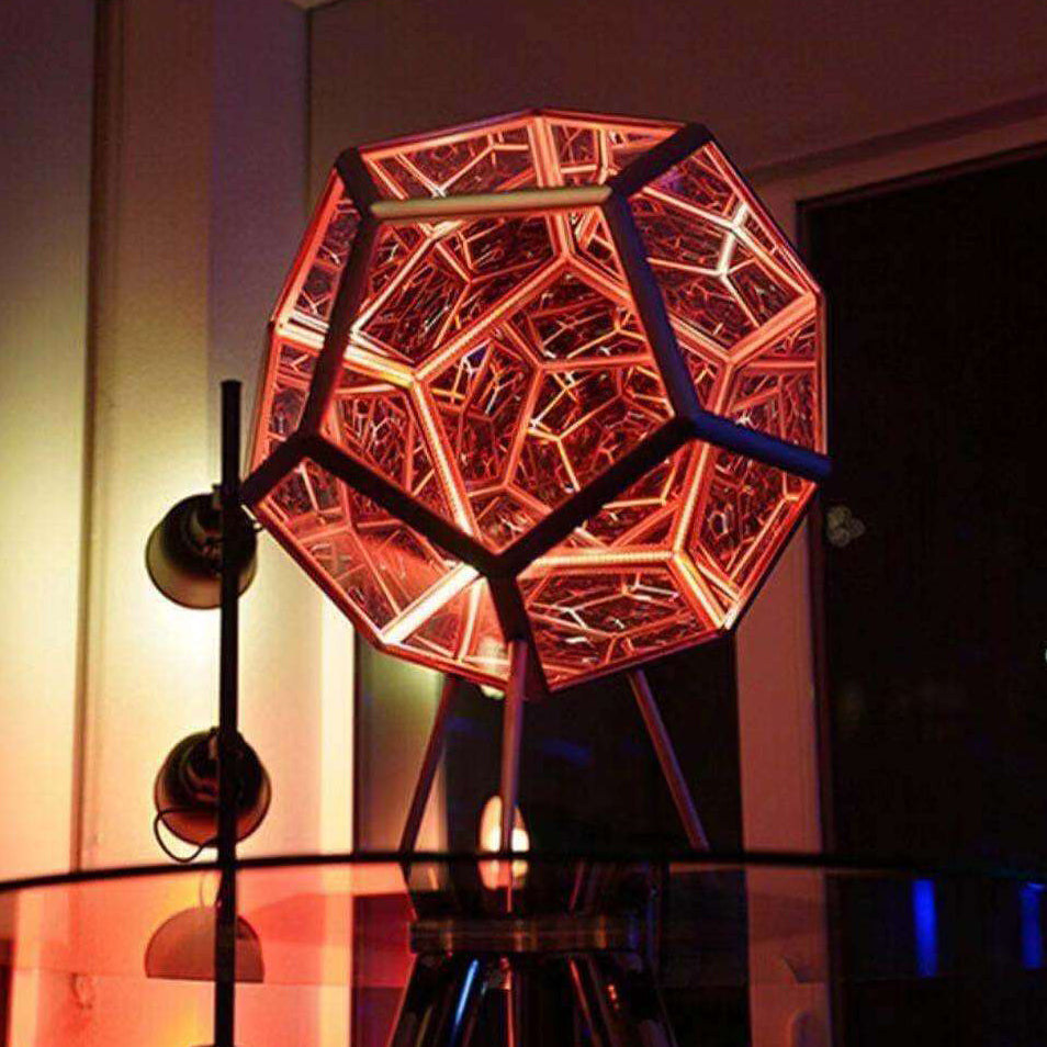 Infinity Dodecahedron LED Night Light Art Table Lamp Lumendat