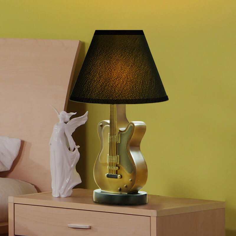 Lumendat Cartoon Creative Fabric Shade Guitar 1-Light Table Lamp Lumendat