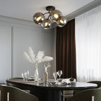 Modern Light Luxury Glass Magic Bean Round 4/6/8 Light Semi-Flush Mount Ceiling Light Lumendat