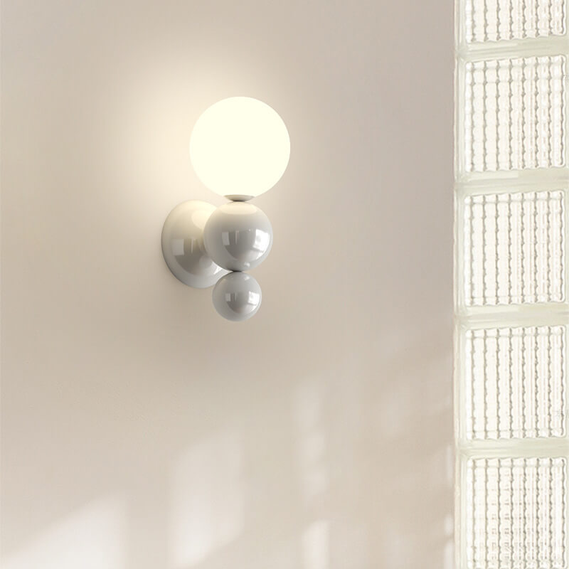Modern Cream Style Children's Wrought Iron Sphere 1-Light Wall Sconce Lamp Lumendat