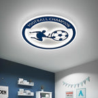 Lumendat Contemporary Creative Kids Round Football Iron Acrylic LED Flush Mount Ceiling Light For Bedroom Lumendat