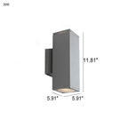 Modern Minimalist Square Column LED Luminous Outdoor Waterproof Wall Sconce Lamp Lumendat