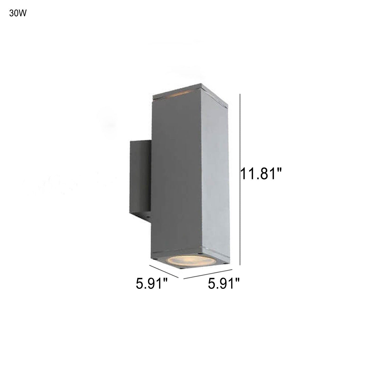 Modern Minimalist Square Column LED Luminous Outdoor Waterproof Wall Sconce Lamp Lumendat