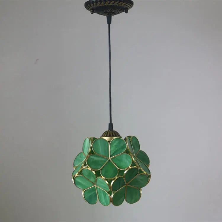 Vintage Stained Glass Petal 1-light Pendant Light Lumendat