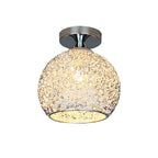Contemporary Scandinavian Iron Aluminum Weaving Ball 1-light Semi-flush Mount Ceiling Light for Hallway